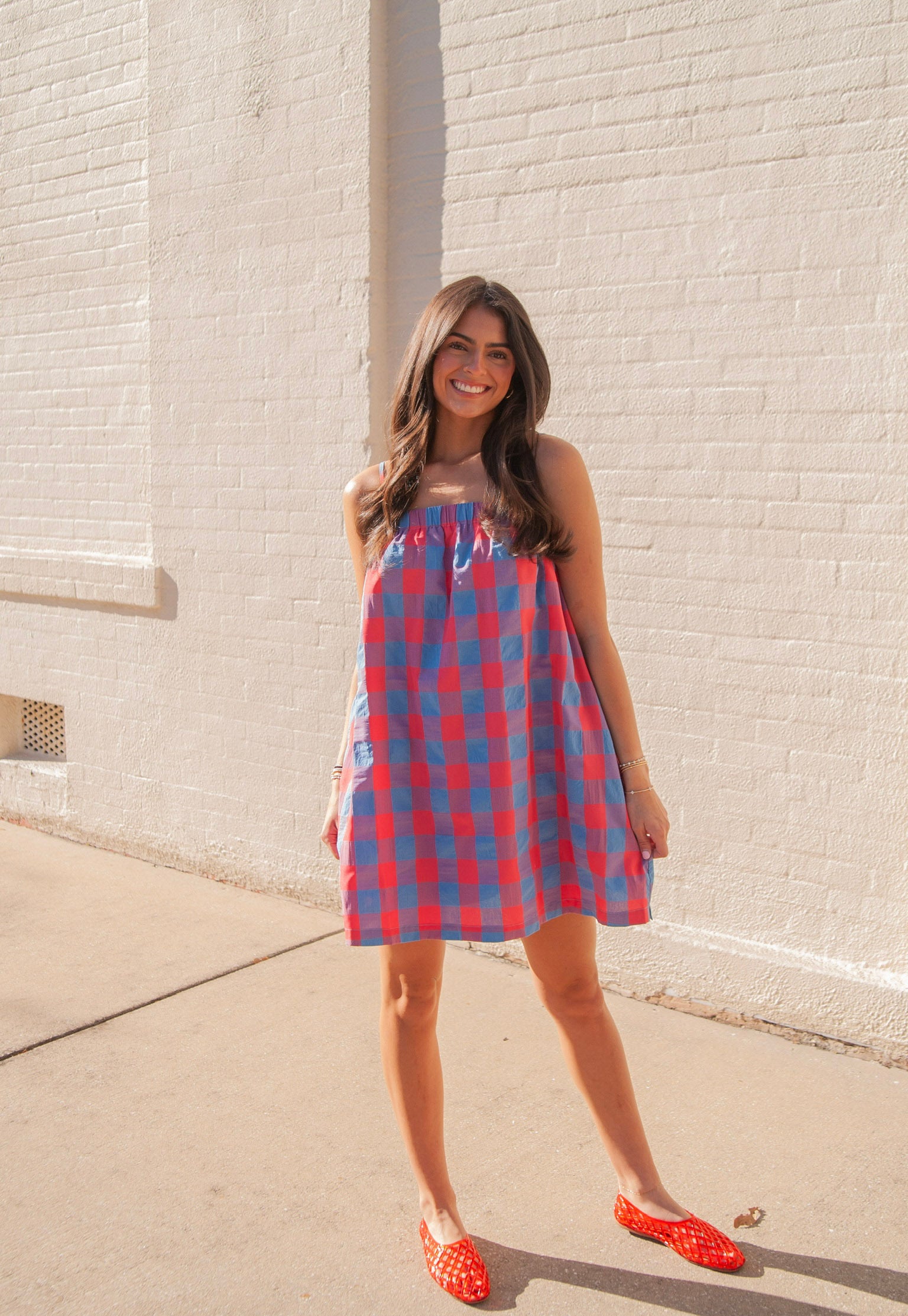 Britton Gingham Mini Dress M